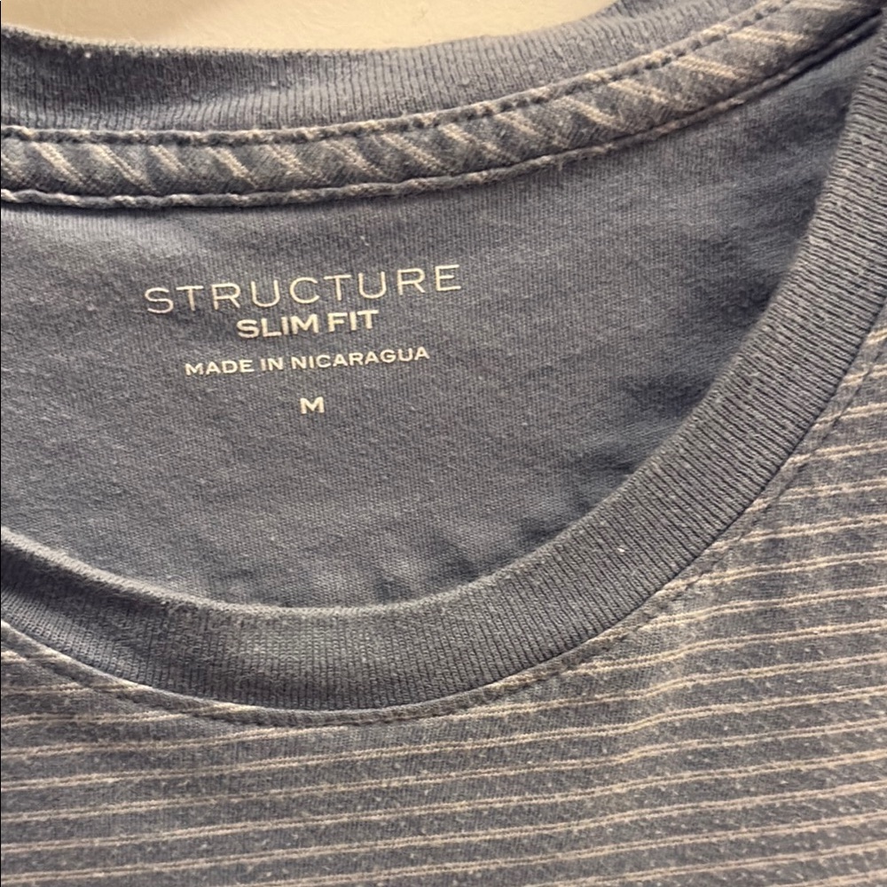 Structure Blue Short Sleeve Tee Casual Comfort - Picture 4 of 4
